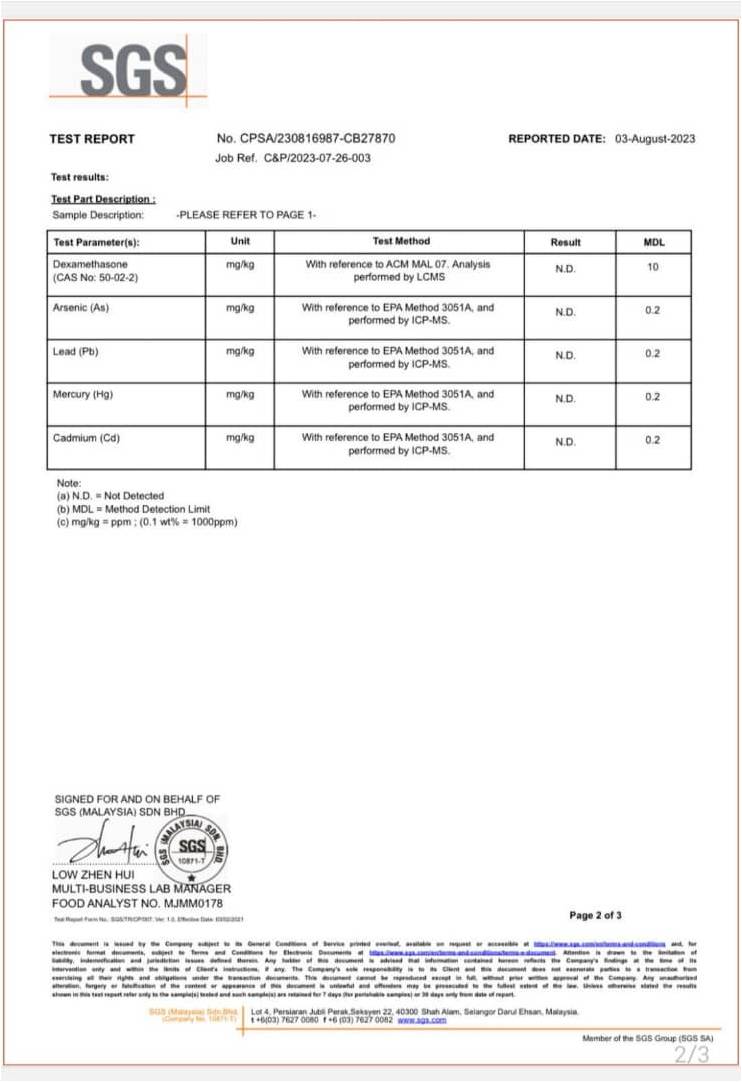 SGS Cert pg2